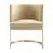 Manhattan Comfort Aura Dining Chair in Sand and Polished Brass DC026-SD - alternate 3